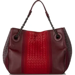 Bottega Veneta Vintage - Intrecciato Leather Tote Bag - Red - Leather Handbag - Luxury High Quality - Avvenice