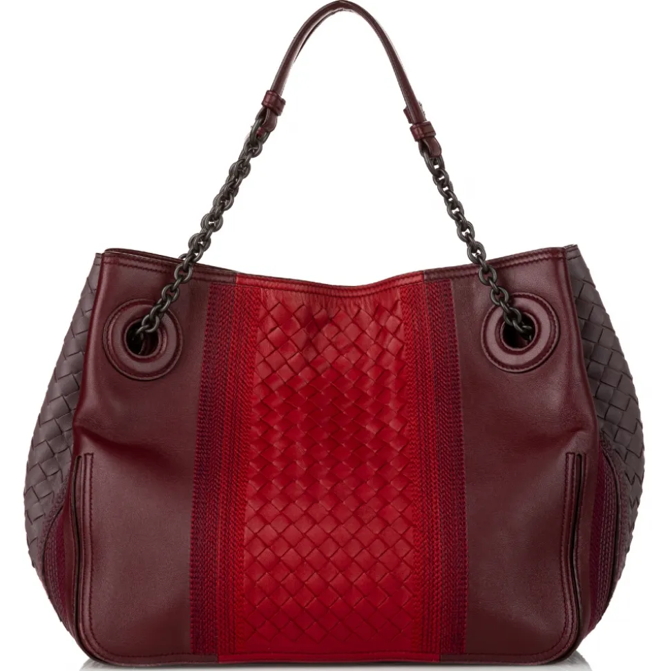 Bottega Veneta Vintage - Intrecciato Leather Tote Bag - Red - Leather Handbag - Luxury High Quality - Avvenice