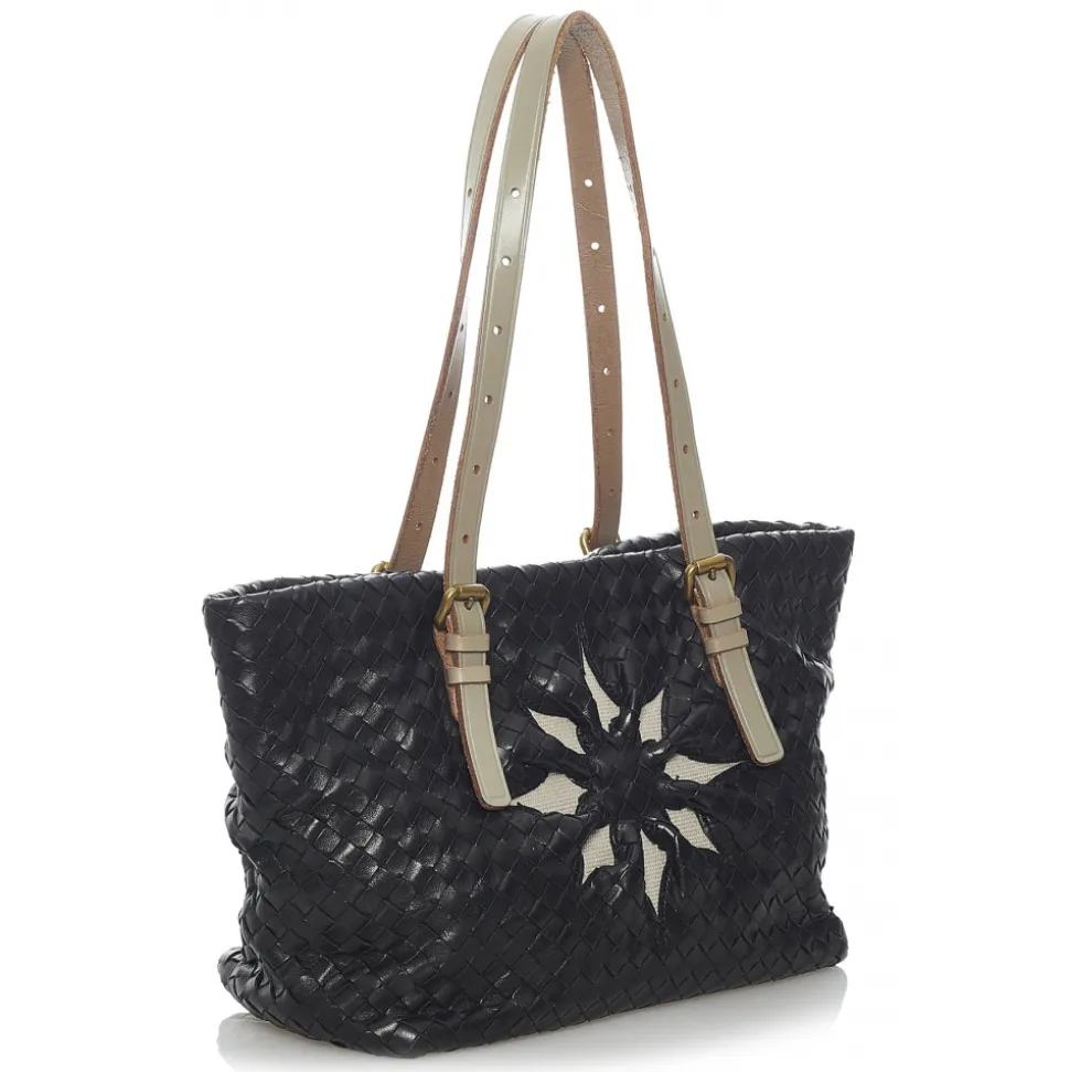 Bottega Veneta Vintage - Intrecciato Leather Shoulder Bag - Black - Leather Handbag - Luxury High Quality - Avvenice