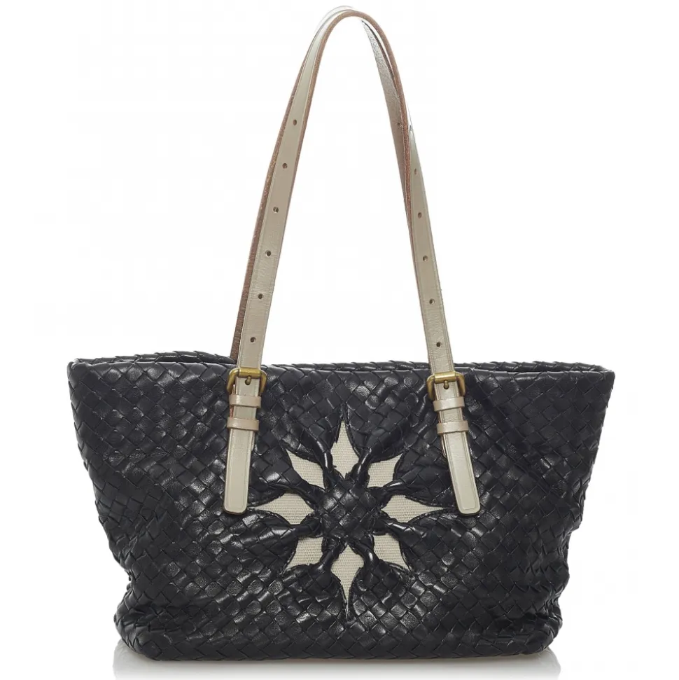 Bottega Veneta Vintage - Intrecciato Leather Shoulder Bag - Black - Leather Handbag - Luxury High Quality - Avvenice