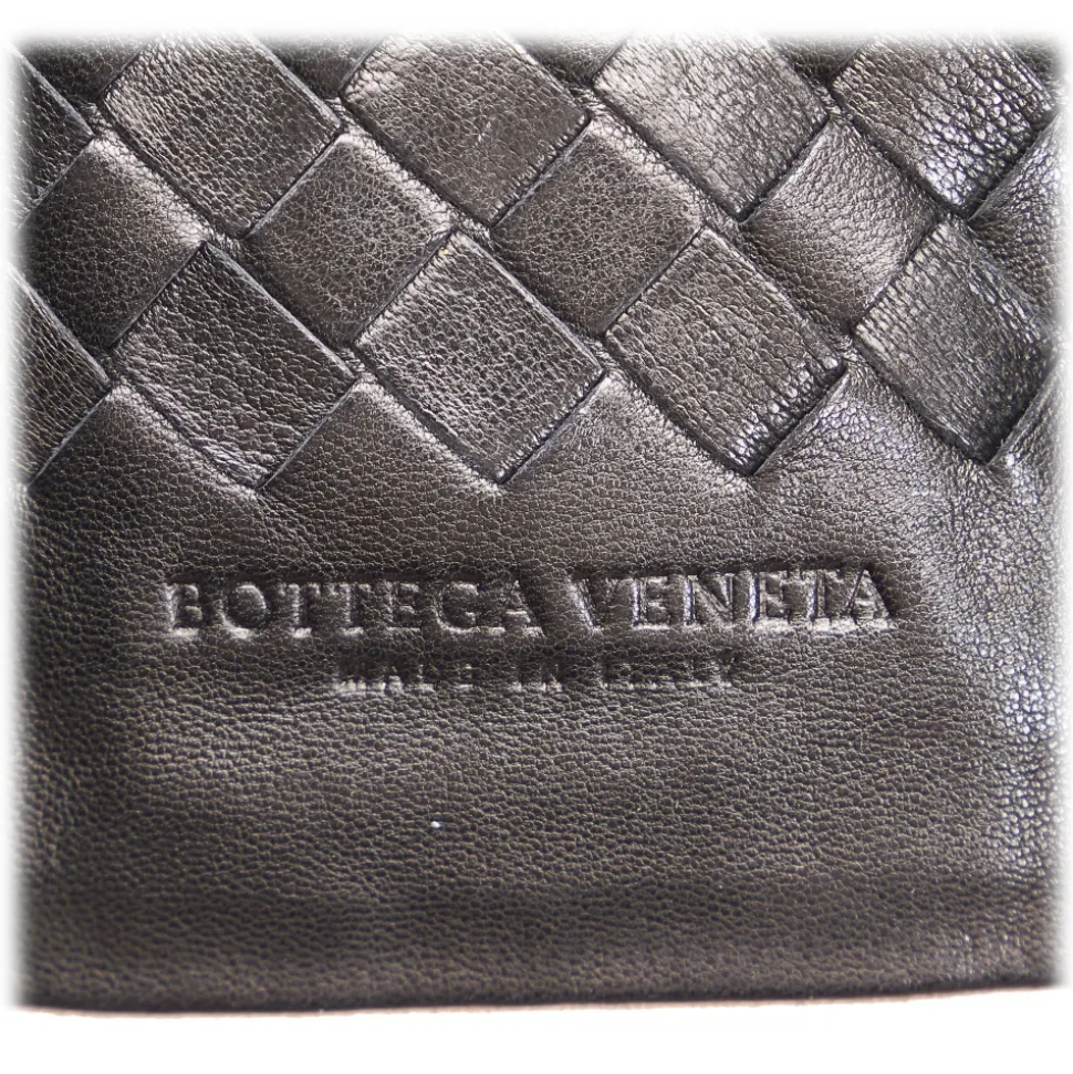 Bottega Veneta Vintage - Intrecciato Leather Shoulder Bag - Black - Leather Handbag - Luxury High Quality - Avvenice