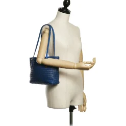 Bottega Veneta Vintage - Intrecciato Leather Tote Bag - Blue - Leather Handbag - Luxury High Quality - Avvenice