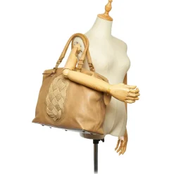 Bottega Veneta Vintage - Intrecciato Leather Tote - Brown Beige - Leather Handbag - Luxury High Quality - Avvenice
