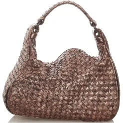 Bottega Veneta Vintage - Intrecciato Leather Handbag - Brown Bronze - Leather Handbag - Luxury High Quality - Avvenice