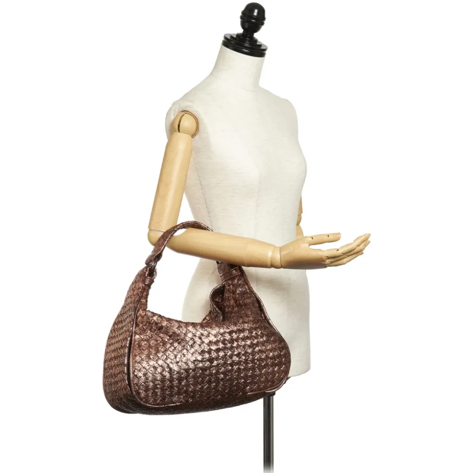 Bottega Veneta Vintage - Intrecciato Leather Handbag - Brown Bronze - Leather Handbag - Luxury High Quality - Avvenice