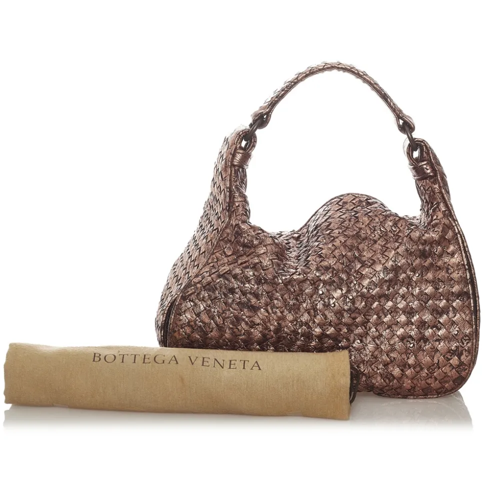 Bottega Veneta Vintage - Intrecciato Leather Handbag - Brown Bronze - Leather Handbag - Luxury High Quality - Avvenice