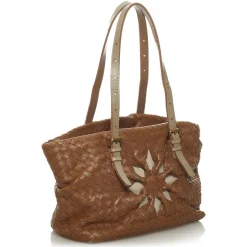 Bottega Veneta Vintage - Intrecciato Leather Tote Bag - Brown - Leather Handbag - Luxury High Quality - Avvenice
