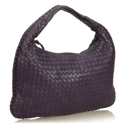 Bottega Veneta Vintage - Intrecciato Hobo Bag - Purple - Leather Handbag - Luxury High Quality - Avvenice
