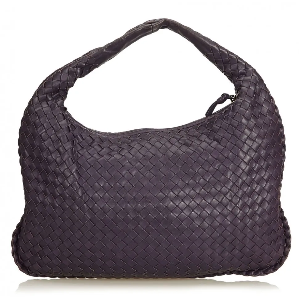 Bottega Veneta Vintage - Intrecciato Hobo Bag - Purple - Leather Handbag - Luxury High Quality - Avvenice
