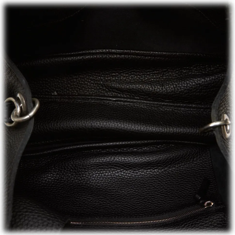 Bottega Veneta Vintage - Leather Hobo Bag - Black - Leather Handbag - Luxury High Quality - Avvenice
