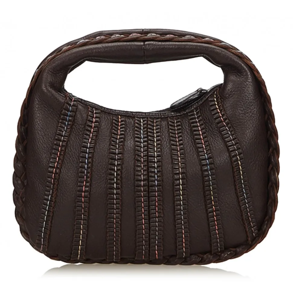 Bottega Veneta Vintage - Leather Hobo Bag - Brown - Leather Handbag - Luxury High Quality - Avvenice