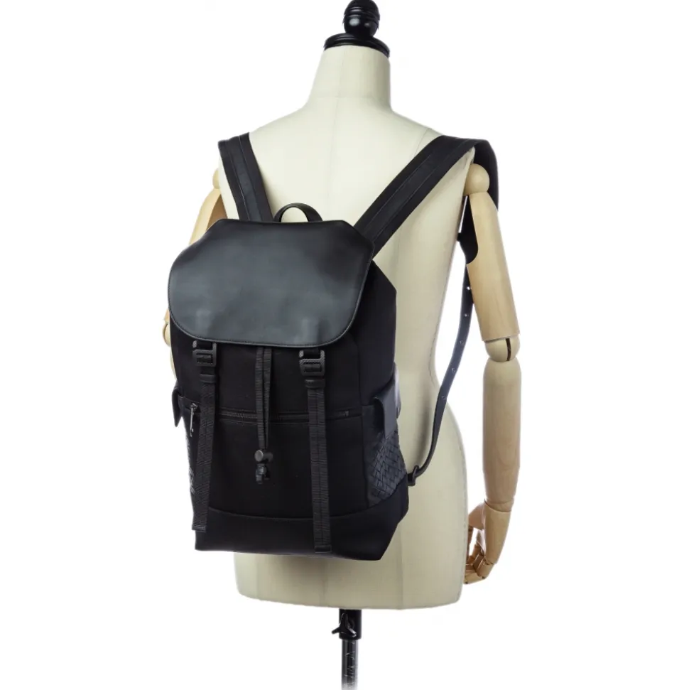 Bottega Veneta Vintage - Leather Backpack - Black - Leather Backpack - Luxury High Quality - Avvenice
