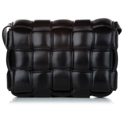 Bottega Veneta Vintage - Padded Cassette Leather Crossbody Bag - Black - Leather Handbag - Luxury High Quality - Avvenice