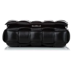 Bottega Veneta Vintage - Padded Cassette Leather Crossbody Bag - Black - Leather Handbag - Luxury High Quality - Avvenice