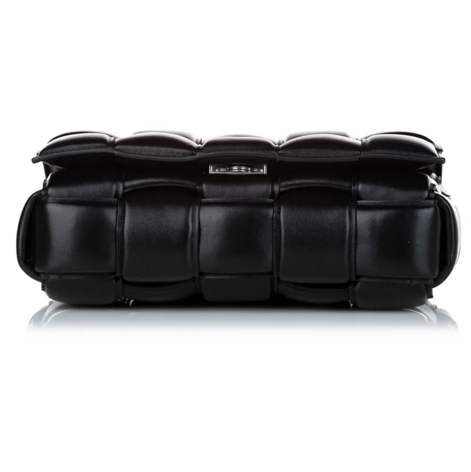 Bottega Veneta Vintage - Padded Cassette Leather Crossbody Bag - Black - Leather Handbag - Luxury High Quality - Avvenice