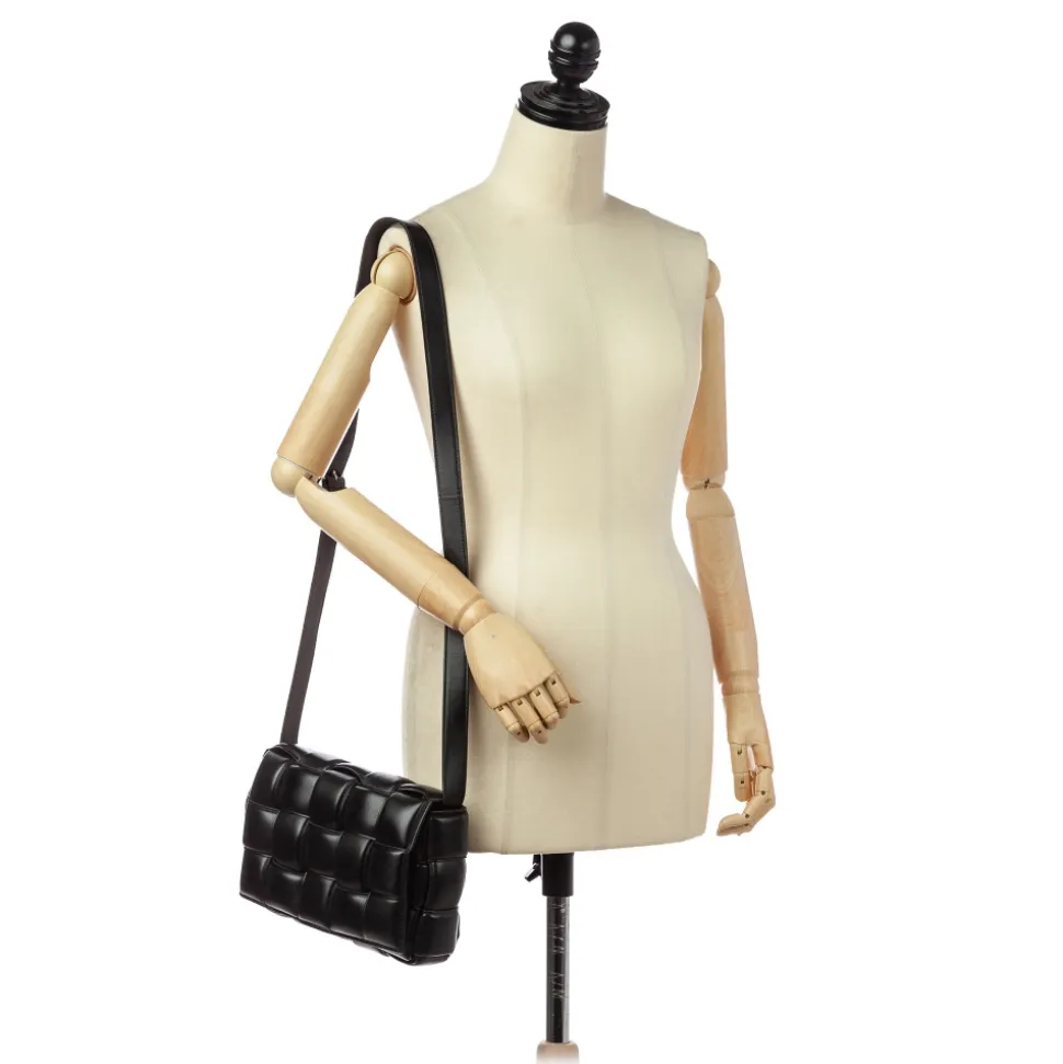 Bottega Veneta Vintage - Padded Cassette Leather Crossbody Bag - Black - Leather Handbag - Luxury High Quality - Avvenice