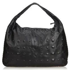 Bottega Veneta Vintage - Studded Leather Hobo Bag - Black - Leather Handbag - Luxury High Quality - Avvenice