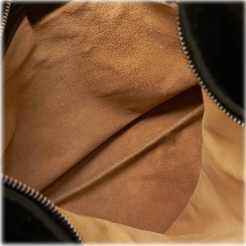 Bottega Veneta Vintage - Studded Leather Hobo Bag - Black - Leather Handbag - Luxury High Quality - Avvenice