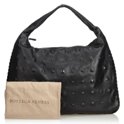 Bottega Veneta Vintage - Studded Leather Hobo Bag - Black - Leather Handbag - Luxury High Quality - Avvenice