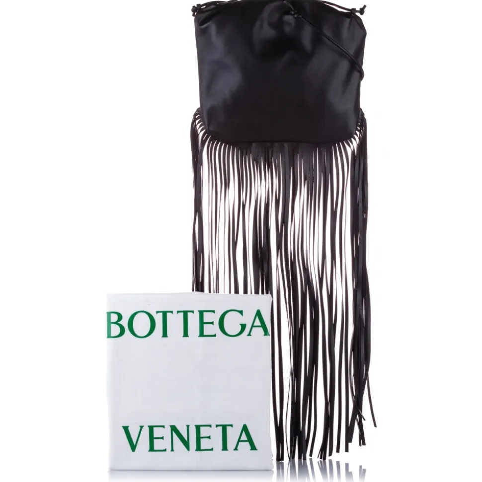 Bottega Veneta Vintage - The Fringe Pouch Leather Shoulder Bag - Black - Leather Handbag - Luxury High Quality - Avvenice