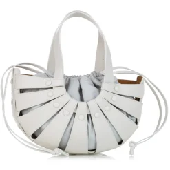 Bottega Veneta Vintage - The Shell Leather Tote Bag - White - Leather Handbag - Luxury High Quality - Avvenice