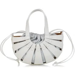 Bottega Veneta Vintage - The Shell Leather Tote Bag - White - Leather Handbag - Luxury High Quality - Avvenice