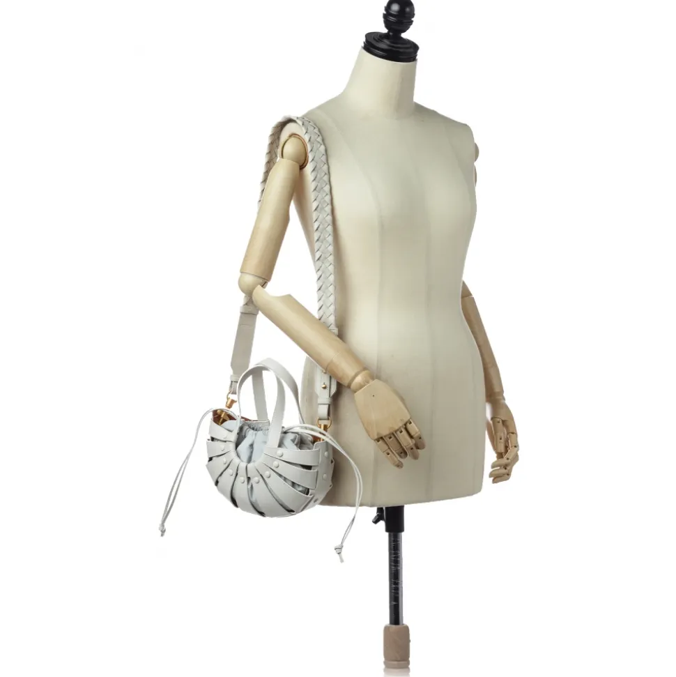 Bottega Veneta Vintage - The Shell Leather Tote Bag - White - Leather Handbag - Luxury High Quality - Avvenice