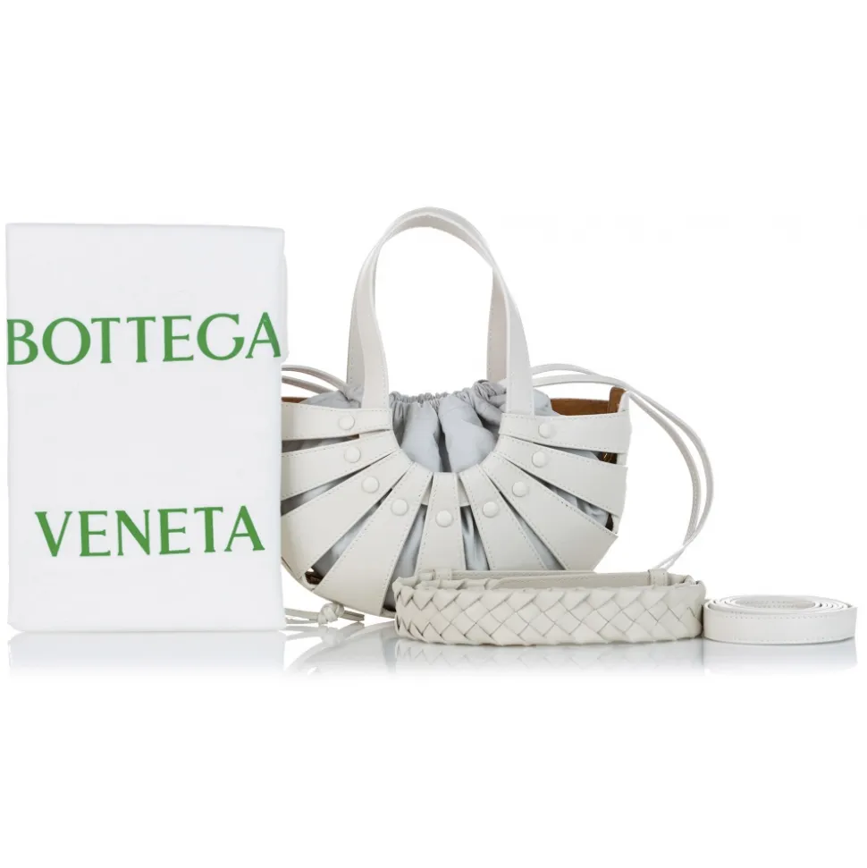 Bottega Veneta Vintage - The Shell Leather Tote Bag - White - Leather Handbag - Luxury High Quality - Avvenice