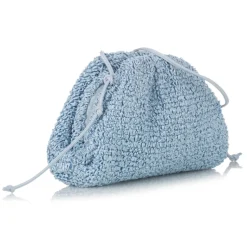 Bottega Veneta Vintage - The Pouch Raffia Crossbody Bag - Light Blue - Leather Handbag - Luxury High Quality - Avvenice