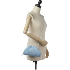 Bottega Veneta Vintage - The Pouch Raffia Crossbody Bag - Light Blue - Leather Handbag - Luxury High Quality - Avvenice