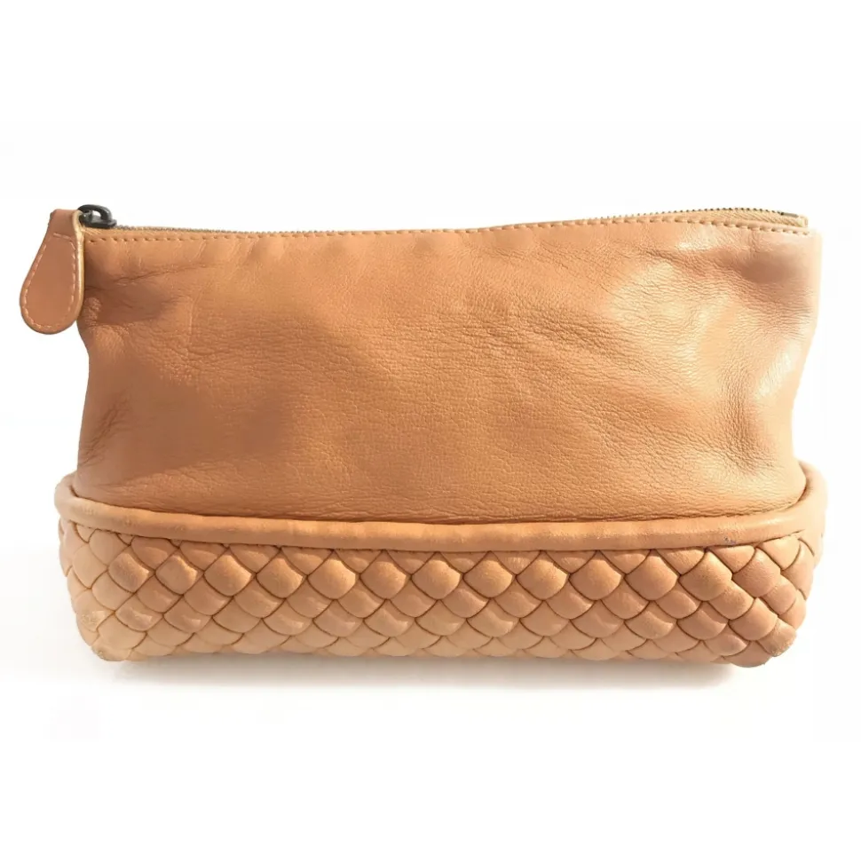 Bottega Veneta Vintage - Vanity Bag - Light Brown - Lambskin Leather Handbag - Luxury High Quality - Avvenice