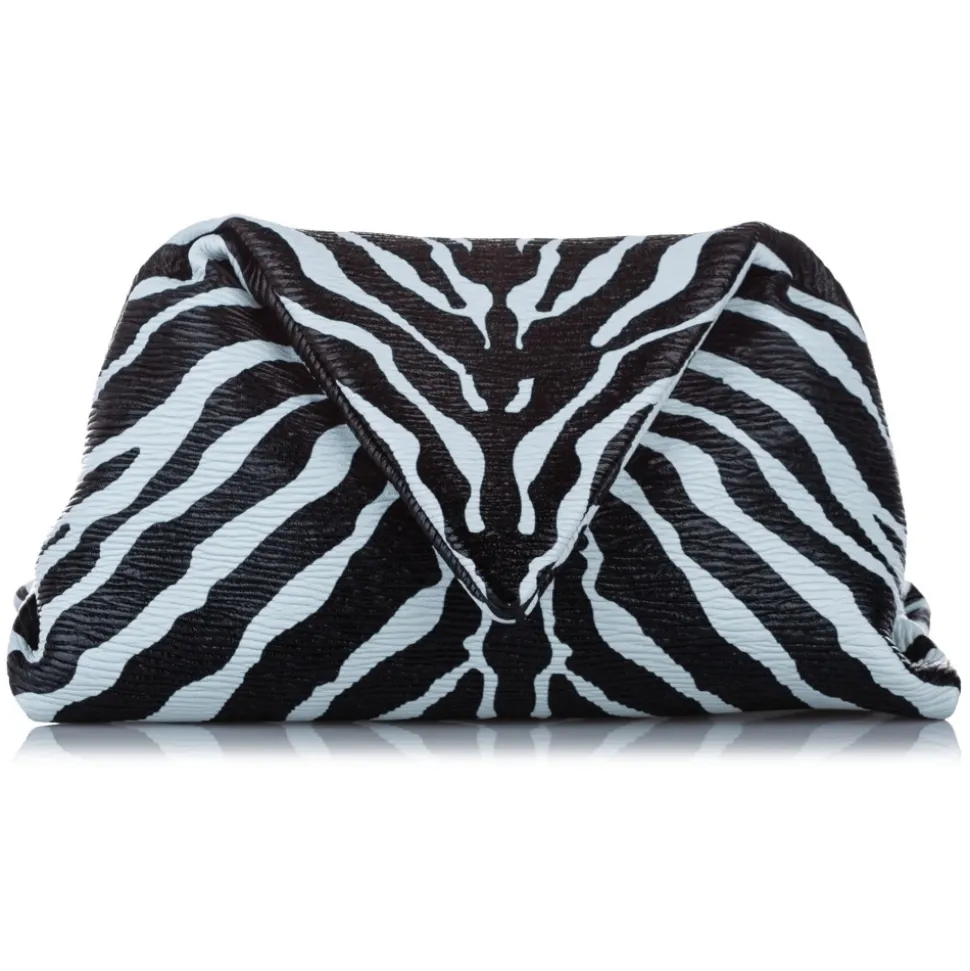 Bottega Veneta Vintage - Zebra Print Envelope Leather Clutch Bag - Black White - Leather Handbag - Luxury High Quality - Avvenice