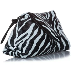 Bottega Veneta Vintage - Zebra Print Envelope Leather Clutch Bag - Black White - Leather Handbag - Luxury High Quality - Avvenice