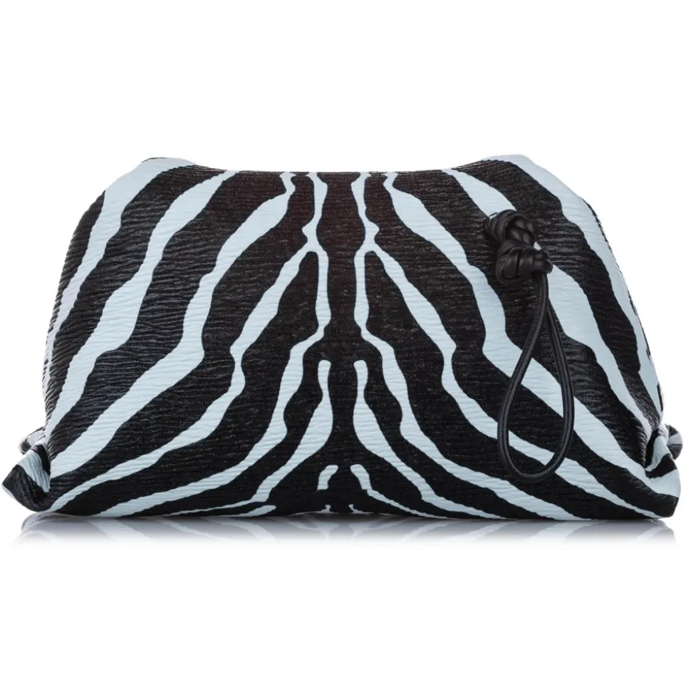 Bottega Veneta Vintage - Zebra Print Envelope Leather Clutch Bag - Black White - Leather Handbag - Luxury High Quality - Avvenice