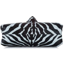 Bottega Veneta Vintage - Zebra Print Envelope Leather Clutch Bag - Black White - Leather Handbag - Luxury High Quality - Avvenice