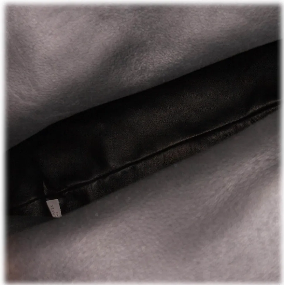 Bottega Veneta Vintage - Zebra Print Envelope Leather Clutch Bag - Black White - Leather Handbag - Luxury High Quality - Avvenice