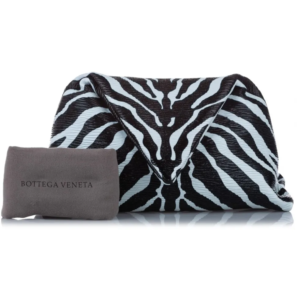 Bottega Veneta Vintage - Zebra Print Envelope Leather Clutch Bag - Black White - Leather Handbag - Luxury High Quality - Avvenice