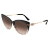 Bulgari - Bvlgari - Cat Eye Acetate Sunglasses with Décor and Crystals - Brown Gold - Bvlgari Collection - Bulgari Eyewear - Avvenice