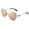 Bulgari - Bvlgari - Semi-Rimless Aviator Sunglasses - Pink Gold - Bvlgari Bvlgari Collection - Bulgari Eyewear - Avvenice