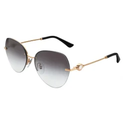 Bulgari - Bvlgari - Semi-Rimless Aviator Sunglasses - Gray Gold - Bvlgari Bvlgari Collection - Bulgari Eyewear - Avvenice