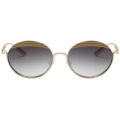 Bulgari - B.ZERO1 - Oval Sunglasses B.Stripe - Semi-Rimeless - Black - B.ZERO1 Collection - Bulgari Eyewear - Avvenice