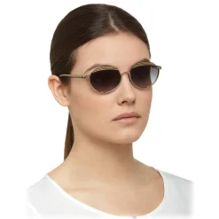 Bulgari - B.ZERO1 - Oval Sunglasses B.Stripe - Semi-Rimeless - Black - B.ZERO1 Collection - Bulgari Eyewear - Avvenice