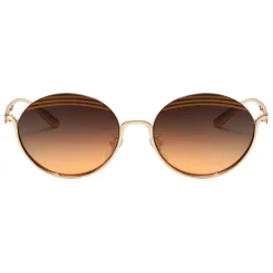 Bulgari - B.ZERO1 - Oval Sunglasses B.Stripe - Semi-Rimeless - Gold - B.ZERO1 Collection - Bulgari Eyewear - Avvenice