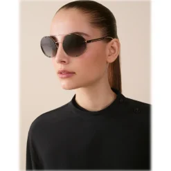 Bulgari - B.ZERO1 - Round Sunglasses B.Zero Flyingstripe - Light Gold - B.ZERO1 Collection - Bulgari Eyewear - Avvenice