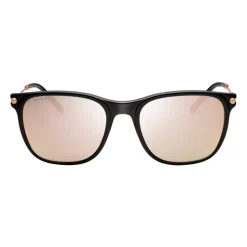 Bulgari - Diagono - Rectangular Acetate Sunglasses - Black Rose Gold - Diagono Collection - Bulgari Eyewear - Avvenice