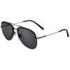 Bulgari - Diagono - Semi-Rimless Aviator Sunglasses - Black - Diagono Collection - Bulgari Eyewear - Avvenice