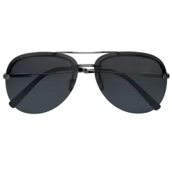 Bulgari - Diagono - Semi-Rimless Aviator Sunglasses - Black - Diagono Collection - Bulgari Eyewear - Avvenice