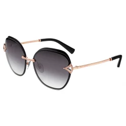 Bulgari - Divas’ Dream - Angular Squared Metal Sunglasses with Crystals - Black Gold - Divas’ Dream Collection - Bulgari Eyewear - Avvenice