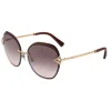 Bulgari - Divas’ Dream - Angular Squared Metal Sunglasses with Crystals - Brown Gold - Divas’ Dream Collection - Bulgari Eyewear - Avvenice