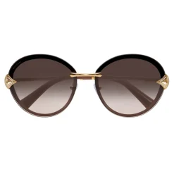 Bulgari - Divas’ Dream - Oval Metal Sunglasses with Crystals - Gold - Divas’ Dream Collection - Bulgari Eyewear - Avvenice